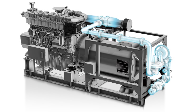 ヤンマーエネルギーシステム、都市ガス混焼仕様 ディーゼル 非常用 発電機 停電時の電力供給延長 業界初で開発、受注開始